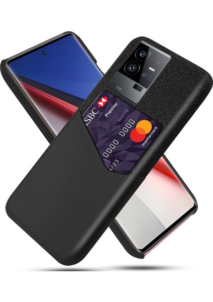 Vivo Iqoo 11 Pro 5g Pu Deri + Pc Ince Kapak Kartı Yuvası Bez Doku Telefon Kılıfı (Yurt Dışından)
