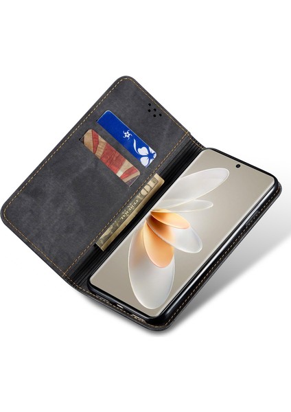 Kot Kumaş Doku Telefon Kasası Vivo S16E 5g, Pu Deri Cüzdan Standı Telefon Kapağı (Yurt Dışından) fırsatları