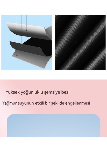 Şemsiye Katlanır Şemsiye Vinil Güneş Koruyucu Şemsiye Mini Güneşli Şemsiye (Yurt Dışından)