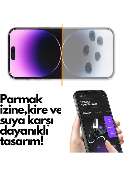 iPhone 13 Uyumlu Anti Statik Tam Kaplayan Temperli Ekran Koruyucu Kırılmaz Cam Toza Dayanıklı