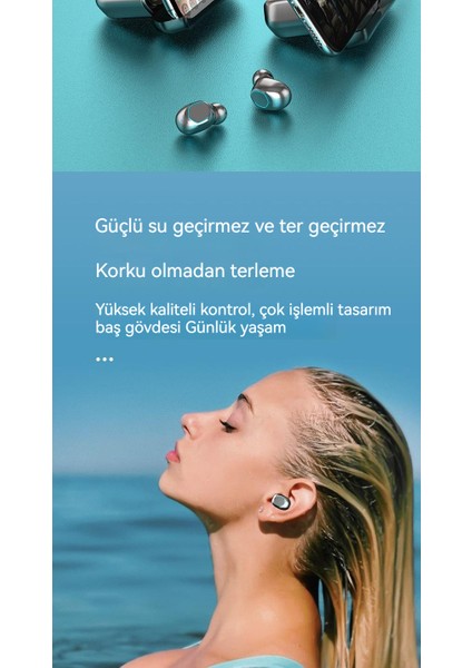 Dijital Ekran Yüksek Değerli Kablosuz Bluetooth Kulaklık Kulak Içi Kulaklık Spor Oyun Oyunu Mini Kulaklık (Yurt Dışından)