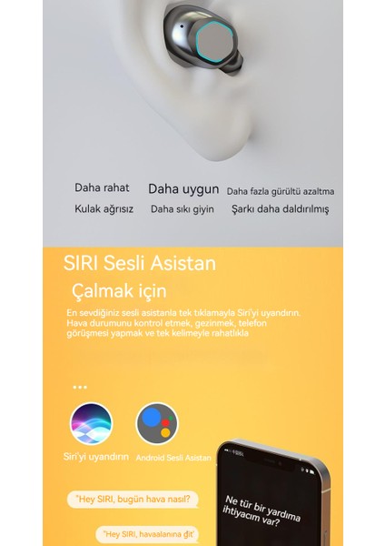 Dijital Ekran Yüksek Değerli Kablosuz Bluetooth Kulaklık Kulak Içi Kulaklık Spor Oyun Oyunu Mini Kulaklık (Yurt Dışından)