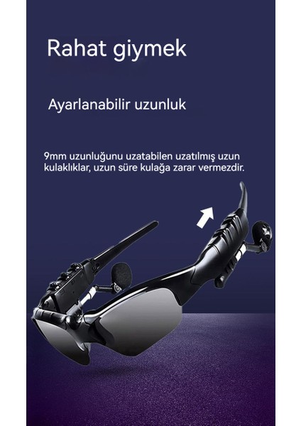 Havalı Kablosuz Bluetooth Gözlük Kulaklık Akıllı Arama Yüksek Değerli Kulak Içi Kulaklıklar (Yurt Dışından)