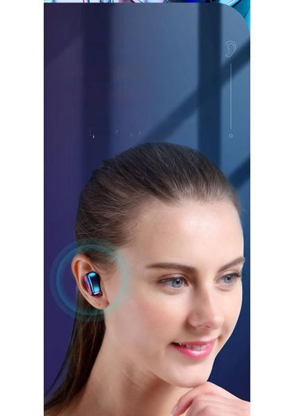 Tws Dijital Ekran Kablosuz Bluetooth Kulaklıklar Havalı Kulak Içi Kulaklıklar (Yurt Dışından)