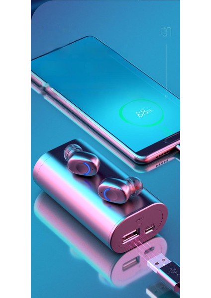 Tws Dijital Ekran Kablosuz Bluetooth Kulaklıklar Havalı Kulak Içi Kulaklıklar (Yurt Dışından)
