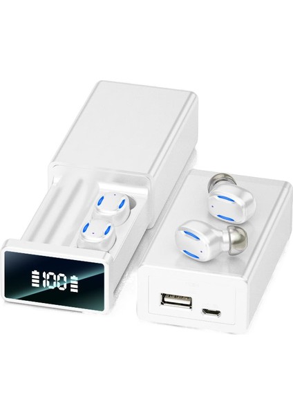 Tws Dijital Ekran Kablosuz Bluetooth Kulaklıklar Havalı Kulak Içi Kulaklıklar (Yurt Dışından)