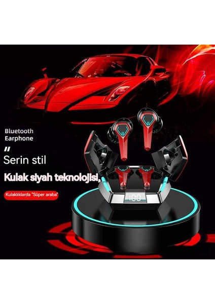 Kablosuz Bluetooth Kulaklık Serin Kulak Içi E-Spor Oyunu Yüksek Ses Kalitesi Mini Kulaklık (Yurt Dışından)
