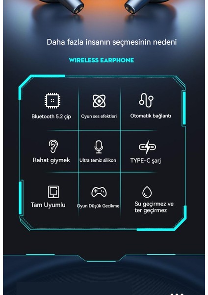 Mini Kablosuz Bluetooth Kulaklıklar Kulak Içi Kulaklıklar Gürültü Önleyici Harika Oyun Kulaklıkları (Yurt Dışından)