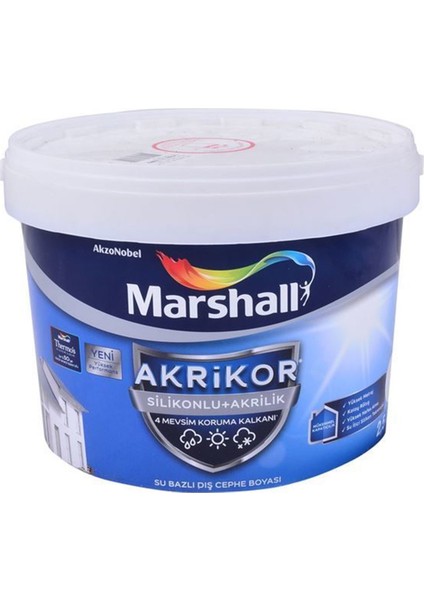 Akrikor Silikonlu Akrilik Bc Baz Dış Cephe Boyası 2,5 Lt