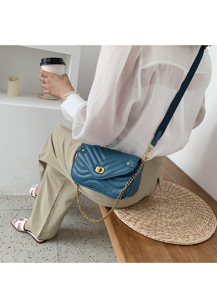 Niche Design Sense Zincir Nakış Ipliği Combo Çanta Kadın Messenger Çanta Omuz Çantası (Yurt Dışından) modelleri