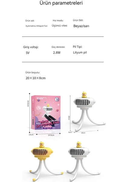 USB Mini El Fanı - Beyaz (Yurt Dışından) indirimleri