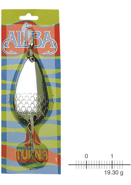 503 Desenli Turna Kaşığı No:1 6 cm 19,5 gr - Turna Avı Parlak Metal Olta Kaşığı