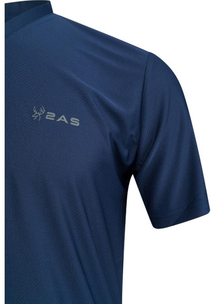 Elba V Yaka T-Shirt Lacivert