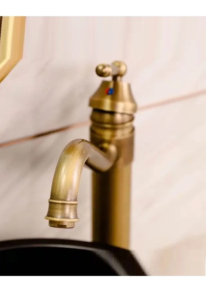 Rustik Antik Lavabo Bataryası Banyo Çanak Musluğu Eskitme Osmanlı Lavabo Armatür Otantik Bakır modelleri