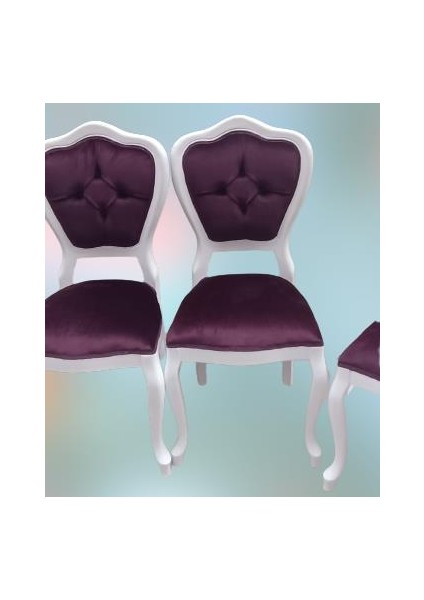 Sandalye ST Klasik Model Kayın Aslan ayak Parlak Beyaz babyface kumaş El Yapımı fiyatları