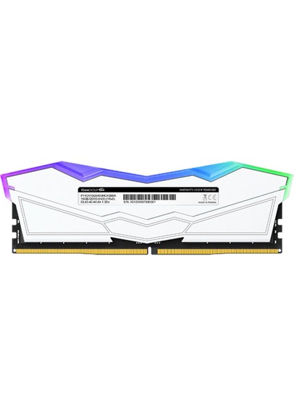 T-Force DELTA RGB White 32GB(2x16GB) 5200Mhz DDR5 CL40 Gaming Ram (FF4D532G5200HC40CDC01)