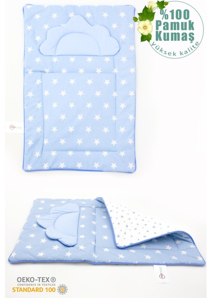 Bebek Alt Açma Minderi, Yıkanabilir, Elyaf Dolgulu Alt Değiştirme Pedi, Yıldız Serisi