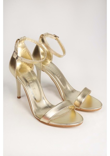 Kadın Dianthus Altın Metalik Tek Bant Topuklu Ayakkabı indirimleri
