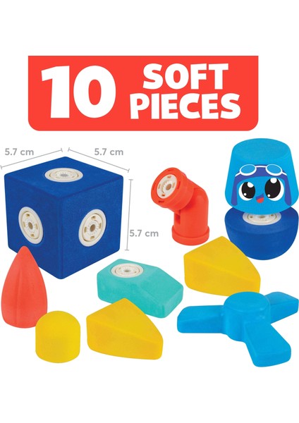 Magnetic Foam Blocks Small - Plane 10 Parça