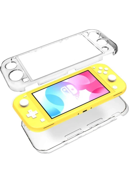 Konsol İstasyonu Nintendo Switch LITE Için Sert Plastik Şeffaf Cihaz Koruyucu Kılıf