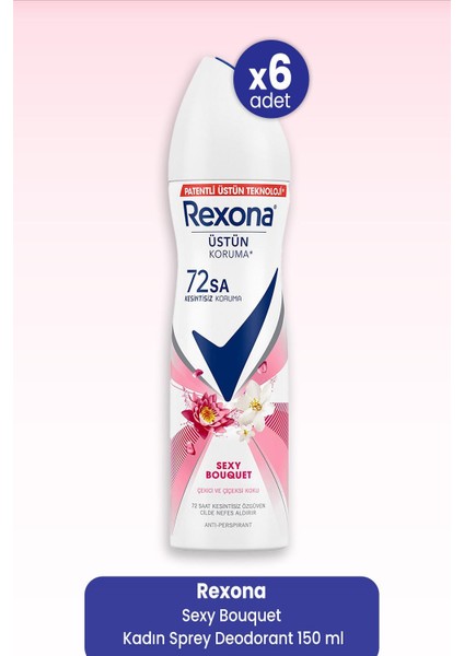 Sexy Bouquet Kadın Sprey Deodorant 150 ml x 6 Adet
