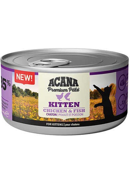 Premium Pate Ezme Tavuklu ve Balıklı Yavru Kedi Konservesi 85 gr