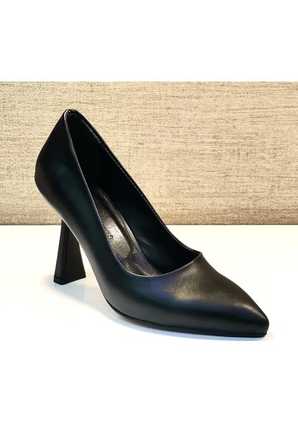 721 Bayan Siyah Kadeh Ökçe Stiletto