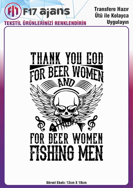 Ütü ile Yapışan Tekstil Dtf Transfer Baskı Thank You God