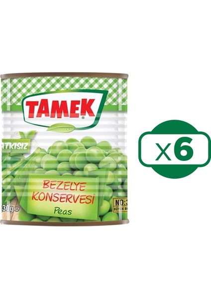 Bezelye Konservesi Net 830 gr x 6 Adet