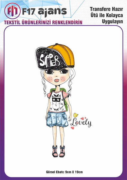 Ütü ile Yapışan Tekstil Dtf Transfer Baskı Lovely