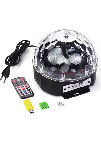 Disko Topu Bluetooth Kumandalı Led Kristal (3791)