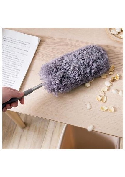 140 cm Teleskopik Uzatılabilir Mikrofiber Yumuşak Başlıklı Gri Toz Alma Fırçası Toz Püskülü fiyatları