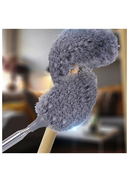 140 cm Teleskopik Uzatılabilir Mikrofiber Yumuşak Başlıklı Gri Toz Alma Fırçası Toz Püskülü modelleri