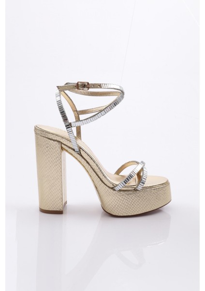 27 Kadin Taş Şeritli Topuklu Ayakkabi