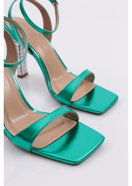 9011 Kadin Bilekten Bağlama Tek Şerit Topuklu Ayakkabi fırsatları