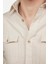 Slim Fit Uzun Kol Çift Cep Pamuk Keten Spor Yaka Erkek Gömlek 5