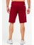 Bordo Regular Fit Örgü Desen Micro Fermuarlı Cep Erkek Şort - XE0213 4