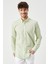 ALTINYILDIZ CLASSICS Erkek Yeşil Slim Fit Dar Kesim Düğmeli Yaka Desenli Gömlek 1