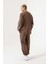 Oversize Basic Süprem Pamuklu T-Shirt Kahve 4