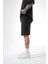 Relaxed Kargo Cepli Basic Şort Soft Siyah 2