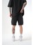 Relaxed Kargo Cepli Basic Şort Soft Siyah 3