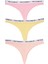 Kadın 3lü Strıng Tanga Pembe-Sarı-Somon 4
