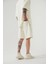 Oversize Basic Cepli Şort Krem 3