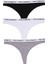 Kadın 3lü Strıng Tanga Siyah-Beyaz-Gri 2