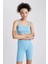 Fit Crop Top Bisiklet Yaka Sporcu Bralet Atlet A7324AX23HS 3