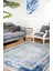Cehov Mavi Modern Dijital Baskı Halı 2