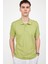 Erkek Polo Yaka Slim Fit Düz Pamuk Pike Yeşil Tişört 2