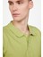 Erkek Polo Yaka Slim Fit Düz Pamuk Pike Yeşil Tişört 3