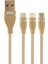 SW-C900 1m 3A Microusb+Lightning+Typec 3 In 1 Gold Şarj Kablosu 1