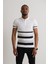 Slimfit Polo Yaka Likralı Çizgili Triko Kumaş Yazlık Spor Erkek T-Shirt 2